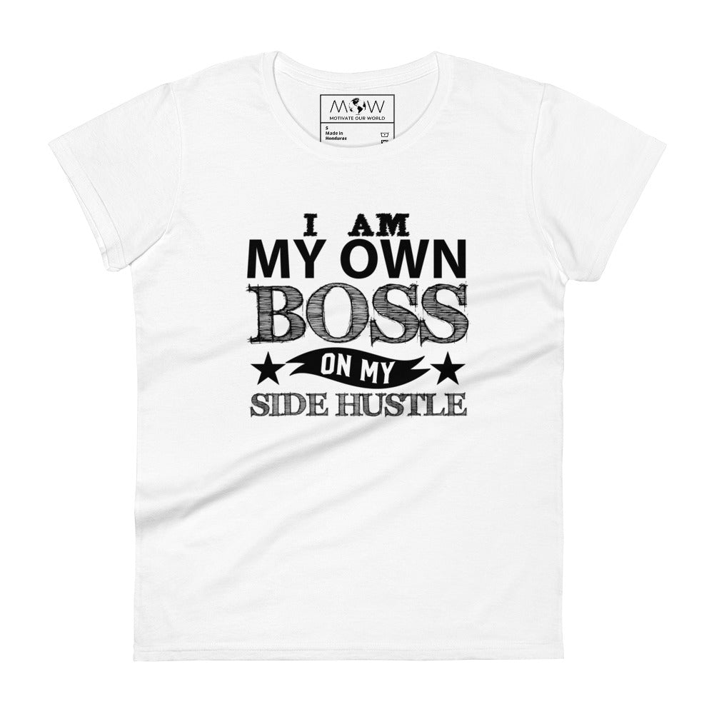 On My Own Women’s Motivational White T-Shirt