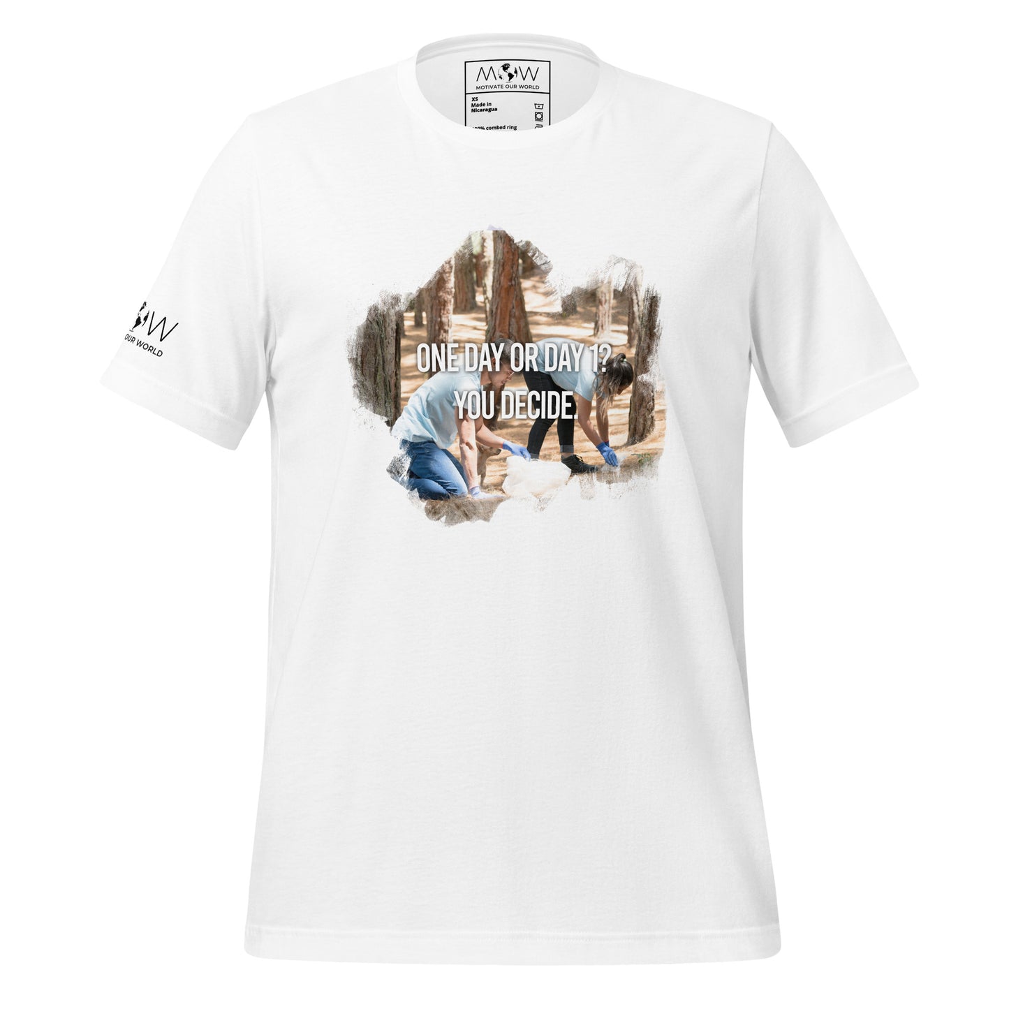One Day or Day One? Men's Motivational White T-Shirt
