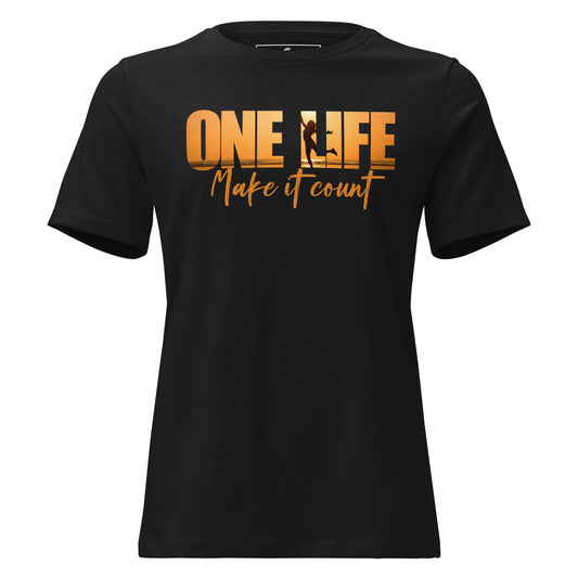 One Life Black Motivational Women’s T-Shirt