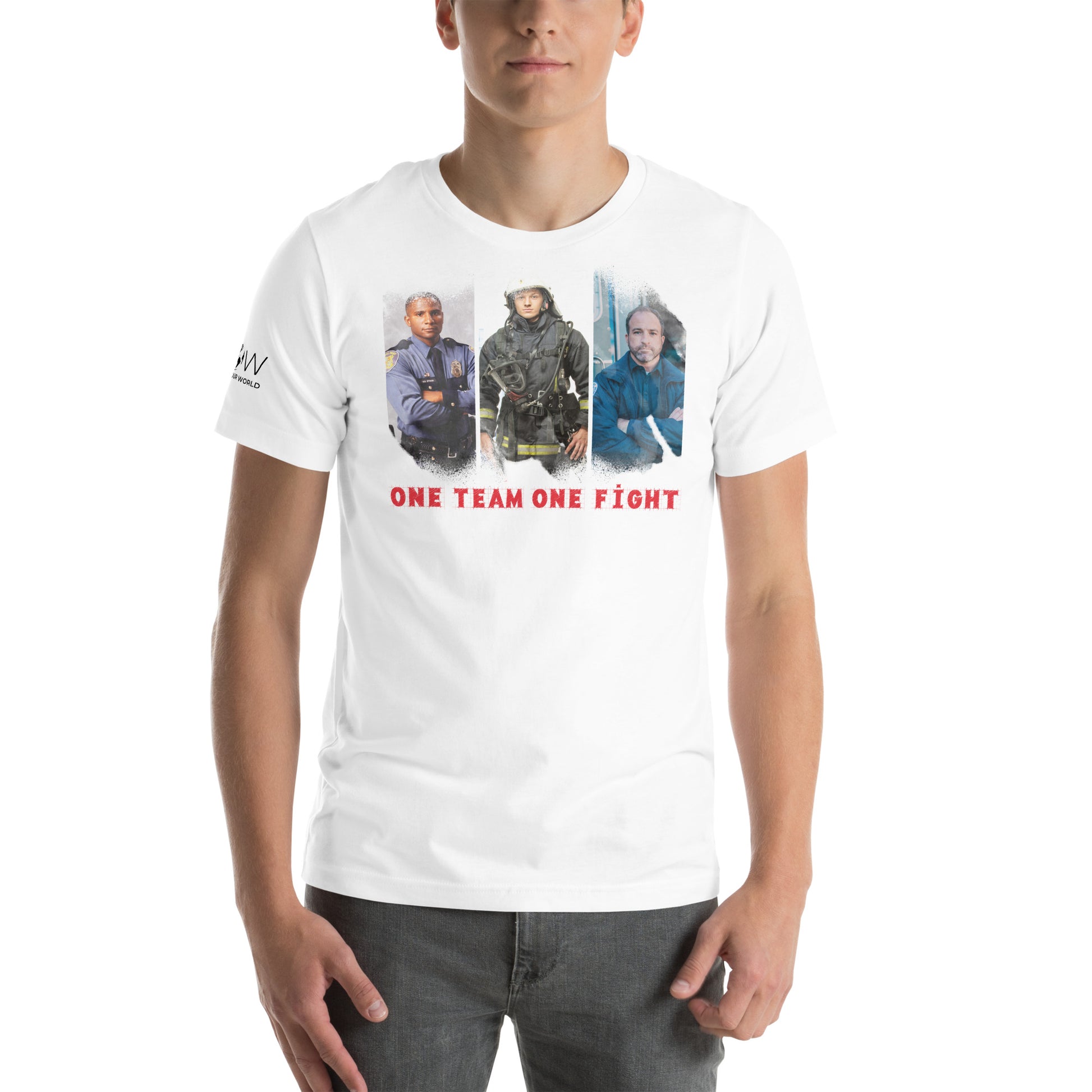 One Team, One Fight II White Motivational Men's T-Shirt