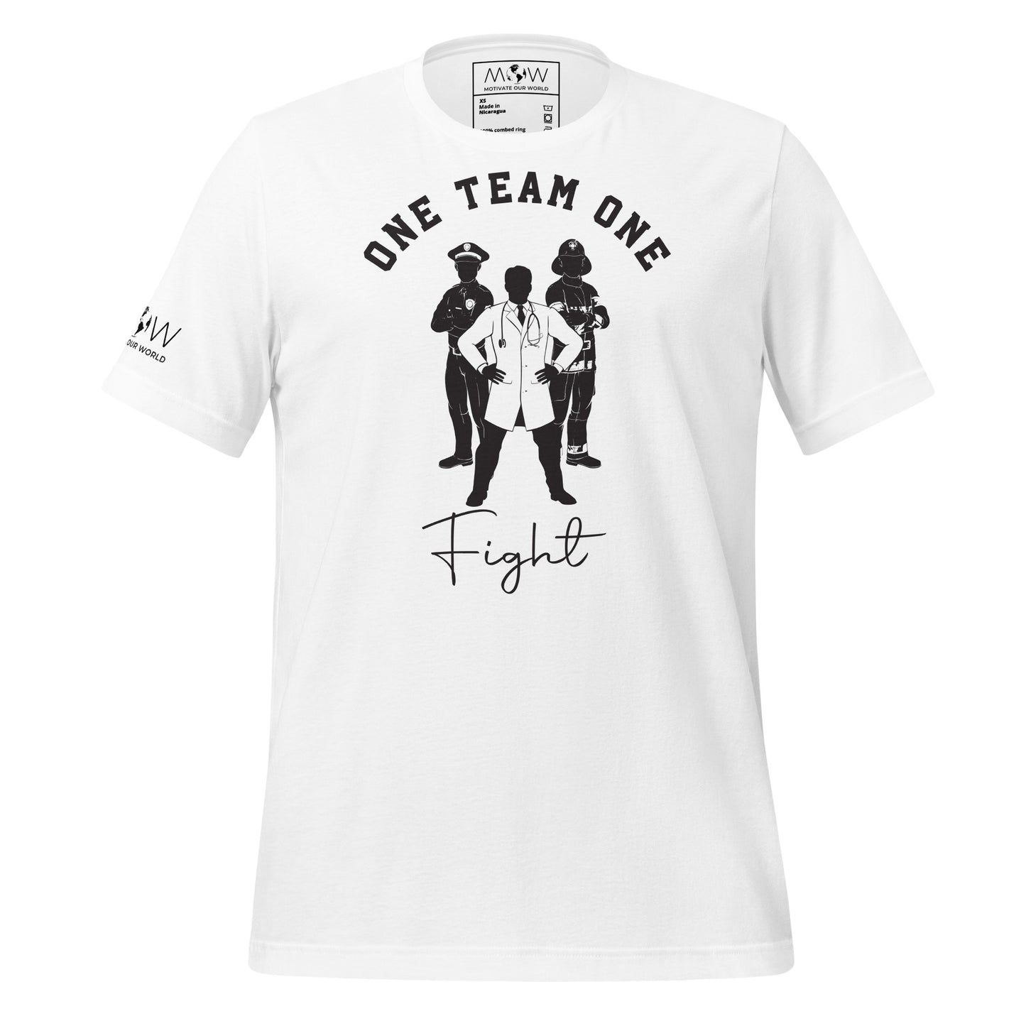 One Team White Motivational Men's T-Shirt