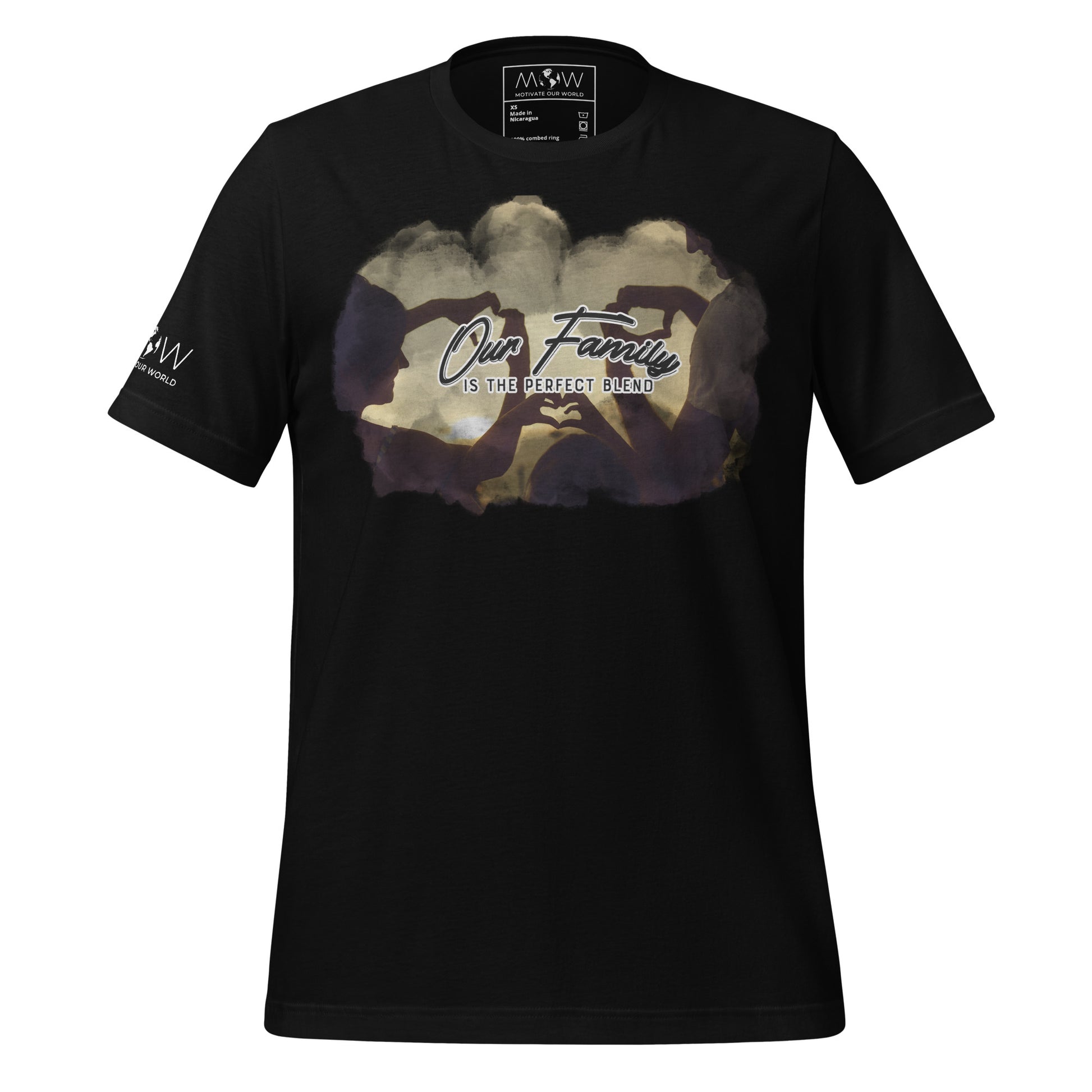 Our Family Is The Perfect Blend - Happy Family Black Motivational Men's T-Shirt