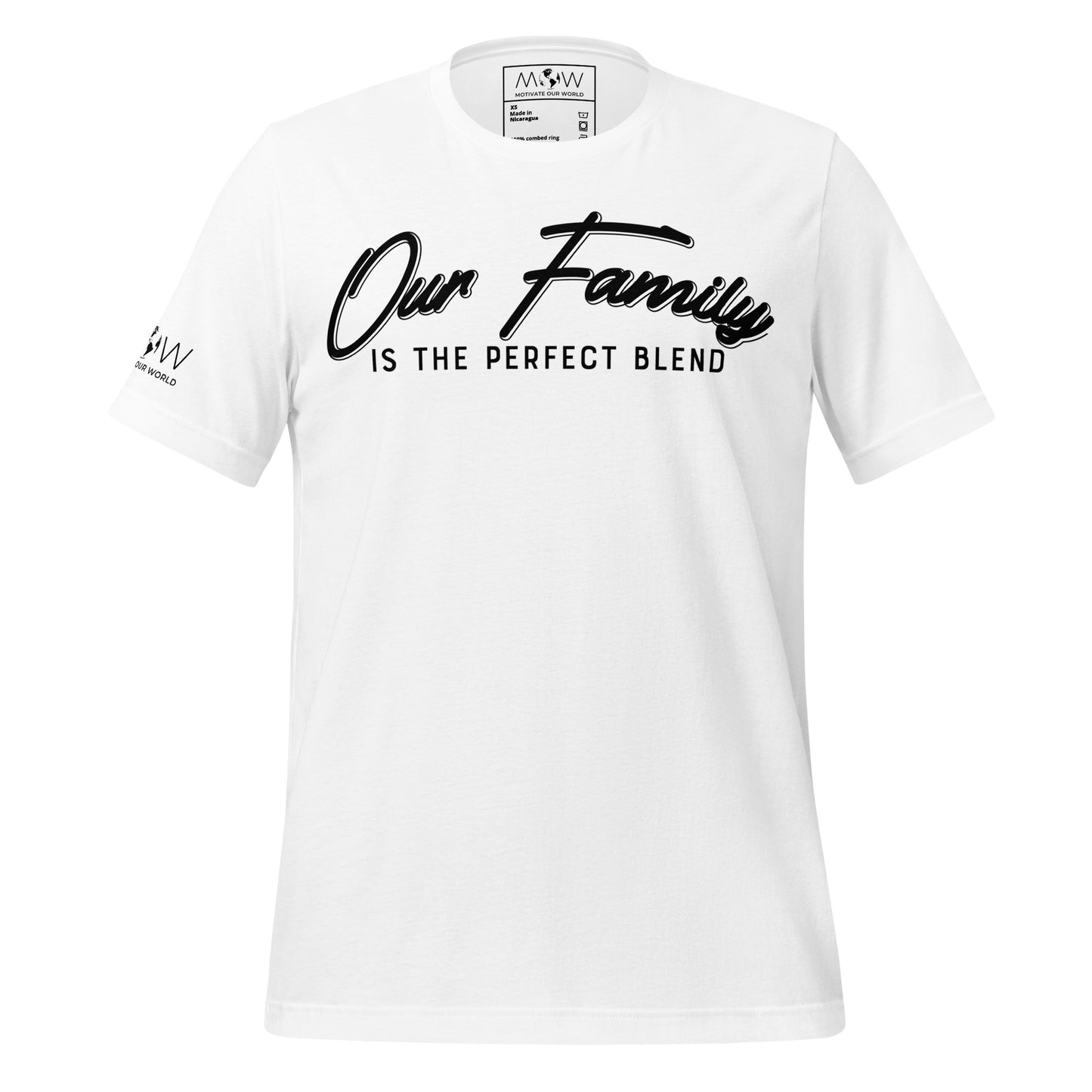 Our Family Is the Perfect Blend White Motivational Men's T-Shirt