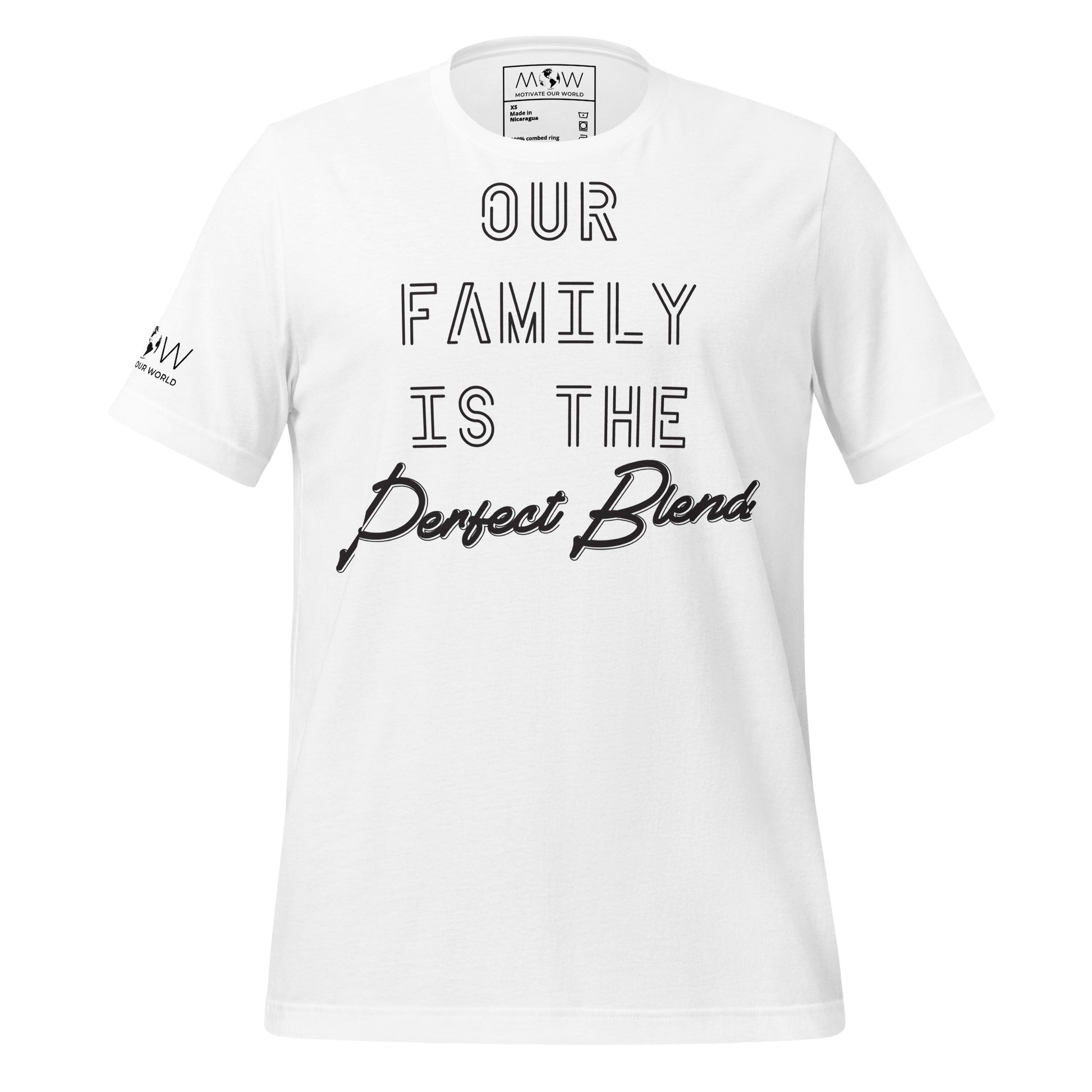 Our Family, The Perfect Blend White Motivational Men's T-Shirt