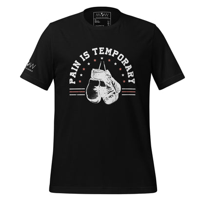 Pain Is Temporary III Men's Motivational Black T-Shirt