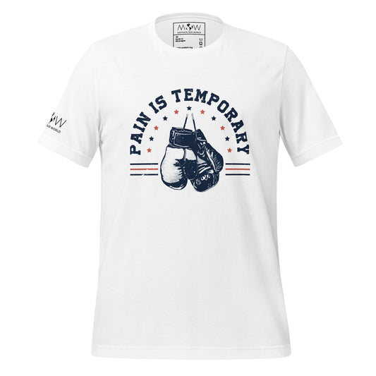 Pain Is Temporary III Men's Motivational White T-Shirt
