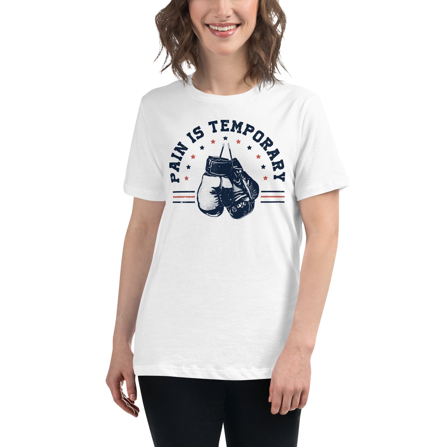 Pain Is Temporary III White Motivational Women’s T-Shirt Lifestyle