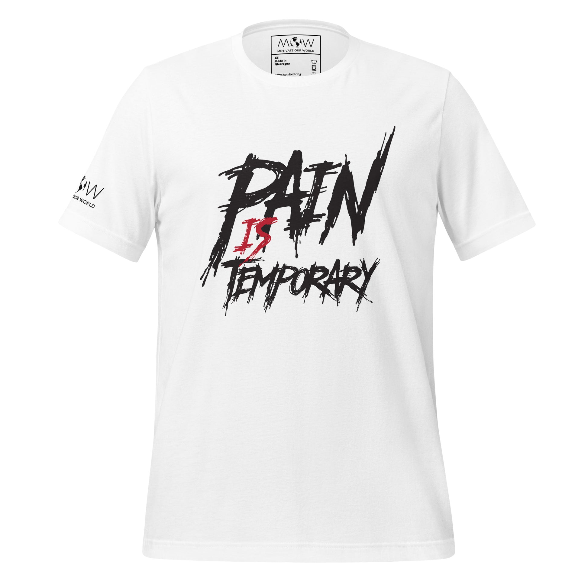 Pain Is Temporary II Men's Motivational White T-Shirt