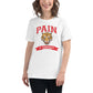 Pain Is Temporary IV White Motivational Women’s T-Shirt Lifestyle
