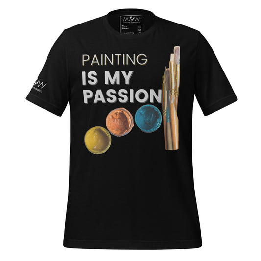 Painting Is My Passion - Minimalist Palette Edition Black Motivational Men's T-Shirt