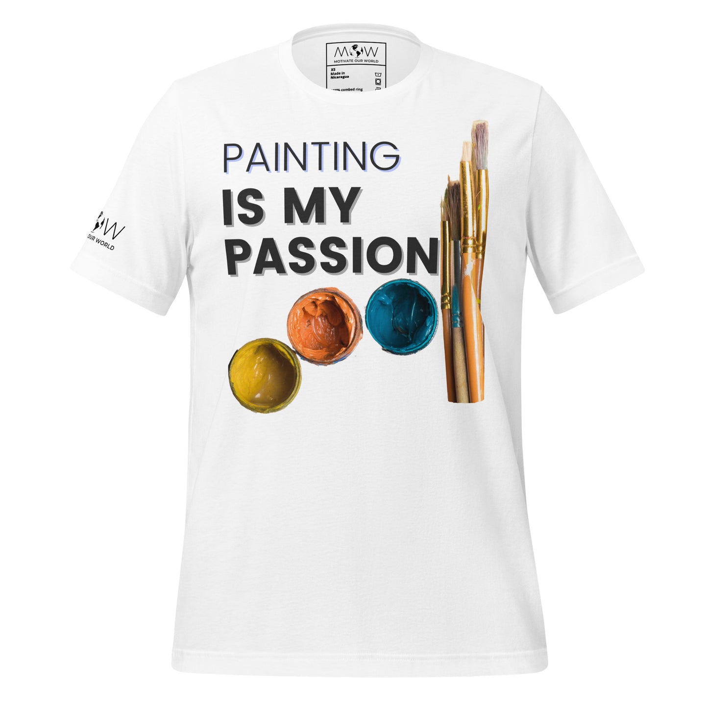 Painting Is My Passion - Minimalist Palette Edition White Motivational Men's T-Shirt