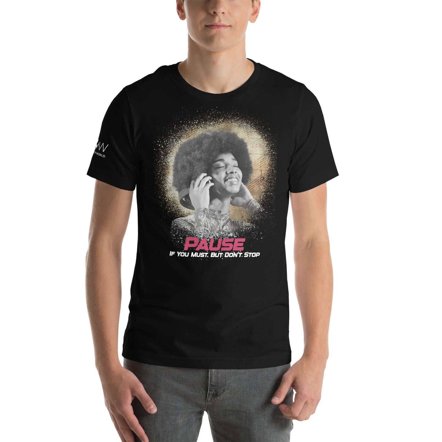 Pause If You Must - Urban Sound Edition Black Motivational Men's T-Shirt