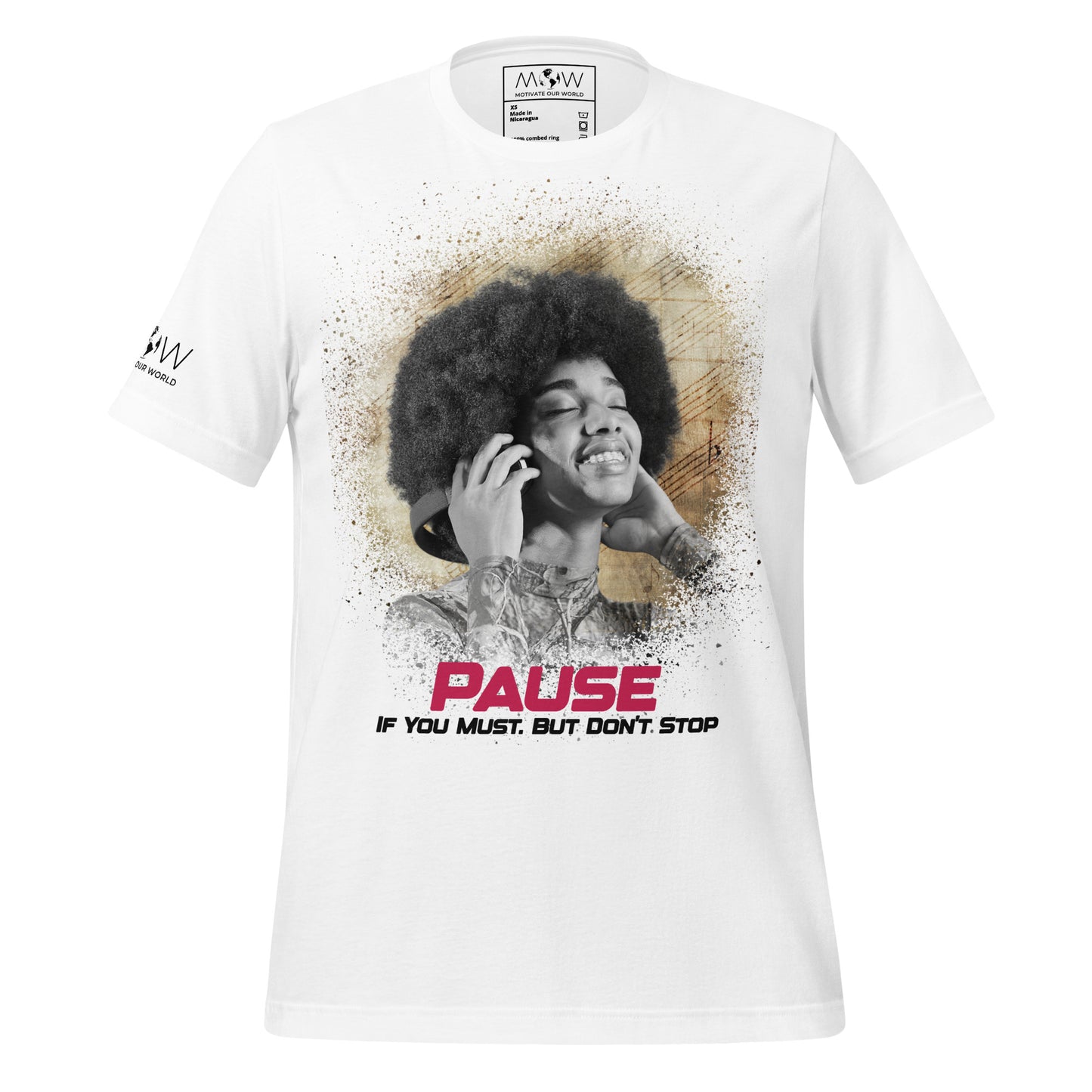 Pause If You Must - Urban Sound Edition White  Motivational Men's T-Shirt