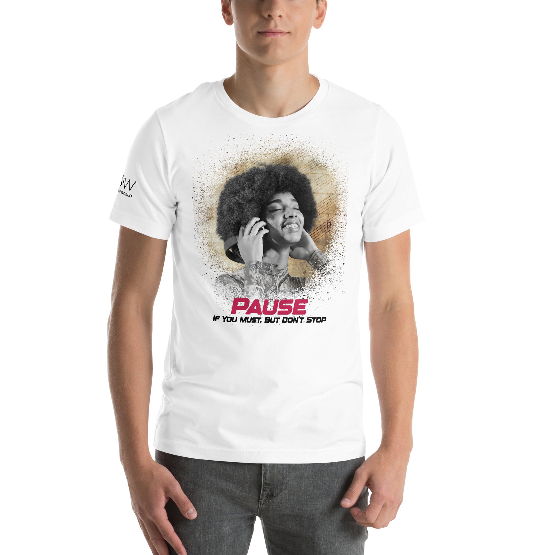 Pause If You Must - Urban Sound Edition White  Motivational Men's T-Shirt