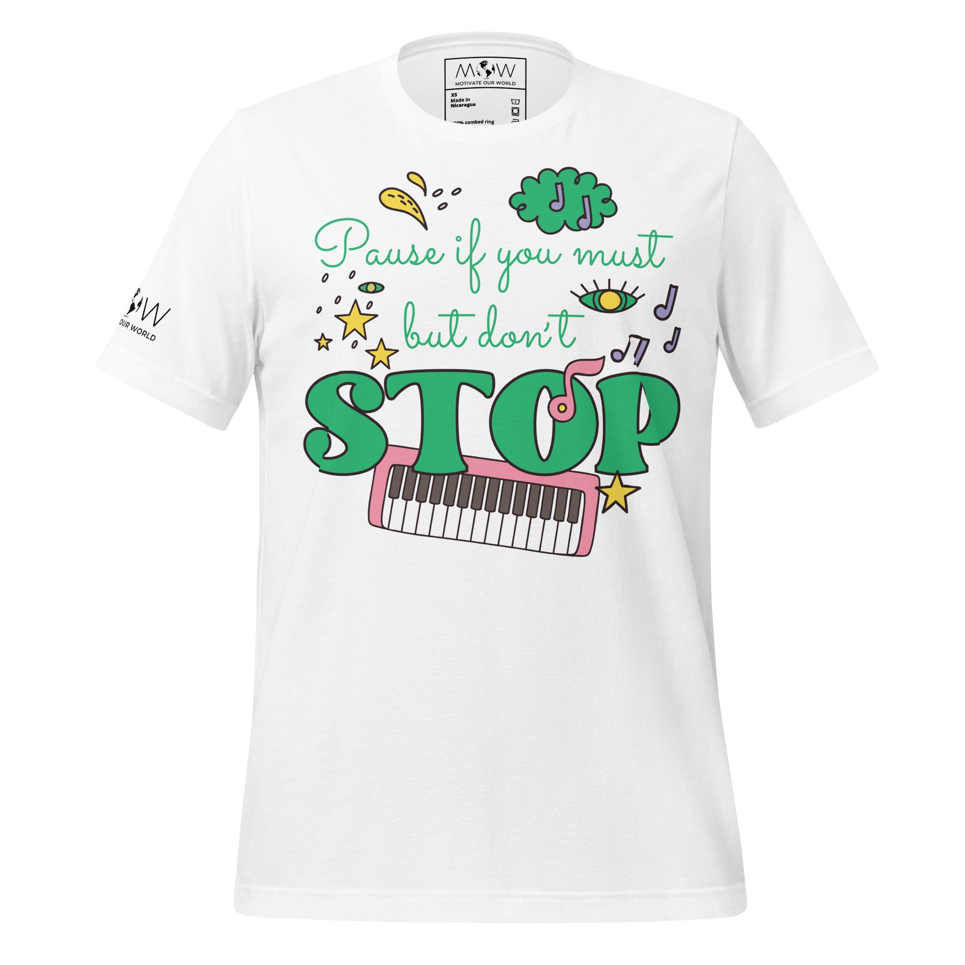 Pause If You Must - Whimsical Edition White Motivational Men's T-Shirt