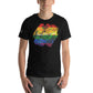 Peace, Love Black Motivational Men's T-Shirt