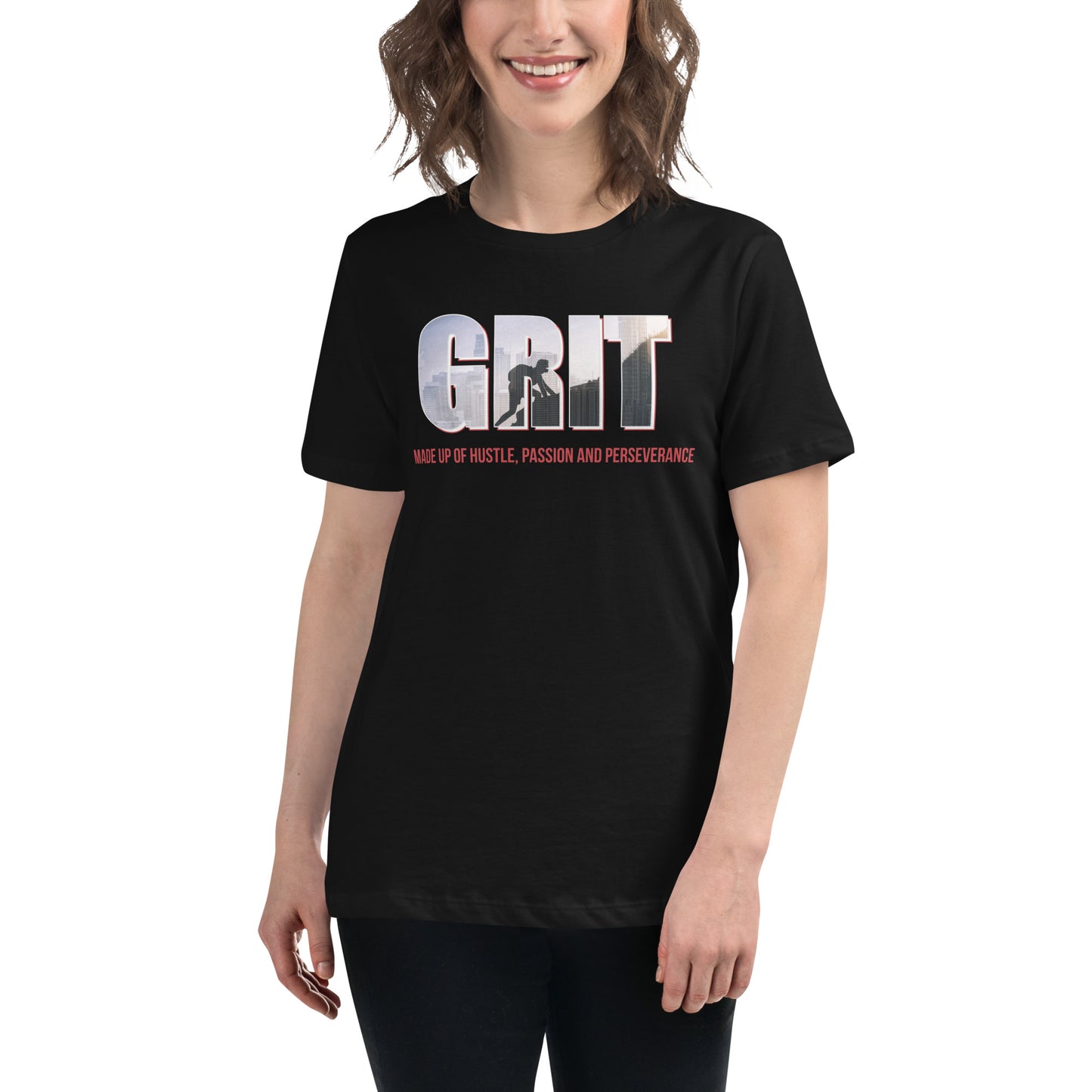 Perseverance Black Motivational Women’s T-Shirt Lifestyle