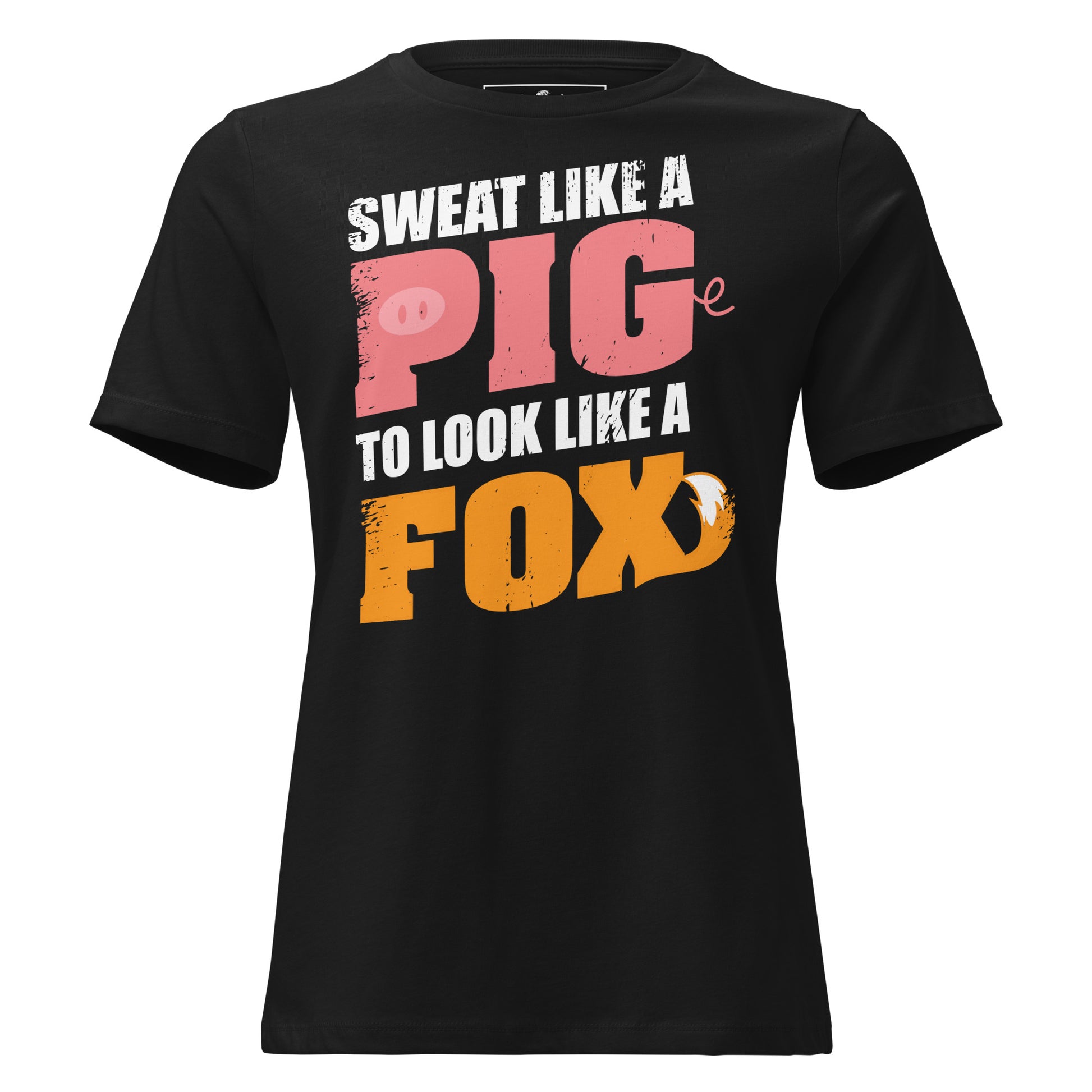 Pig & Fox Black Motivational Women’s T-Shirt