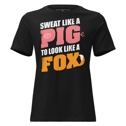 Pig & Fox Black Motivational Women’s T-Shirt