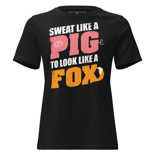 Pig & Fox Black Motivational Women’s T-Shirt