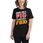 Pig & Fox Black Motivational Women’s T-Shirt