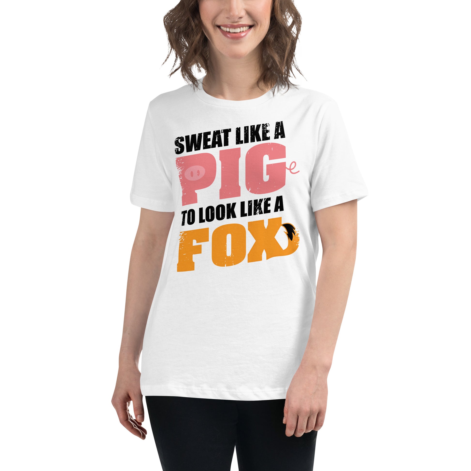 Pig & Fox White Motivational Women’s T-Shirt