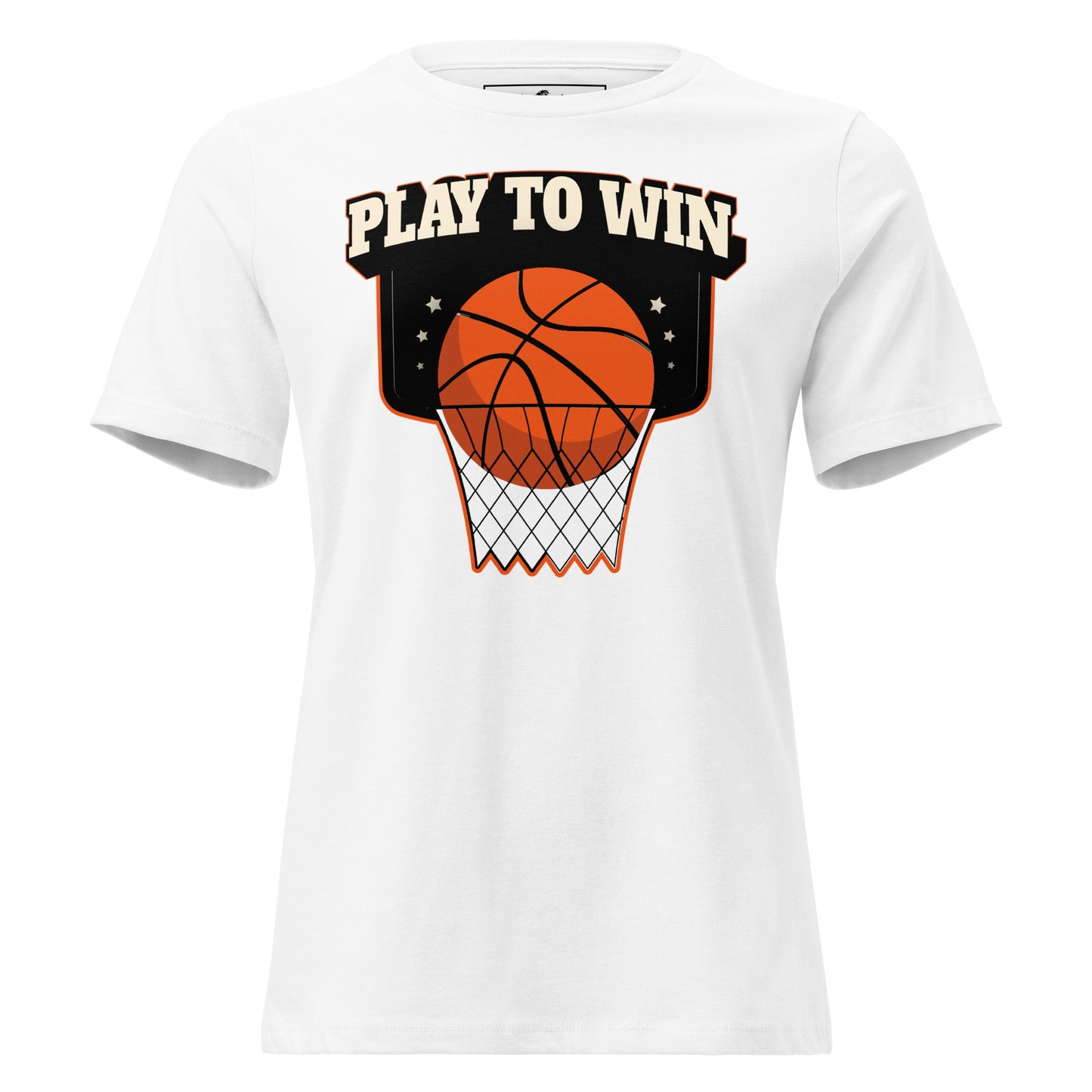 "Play to Win" Basketball White Motivational Women’s T-Shirt