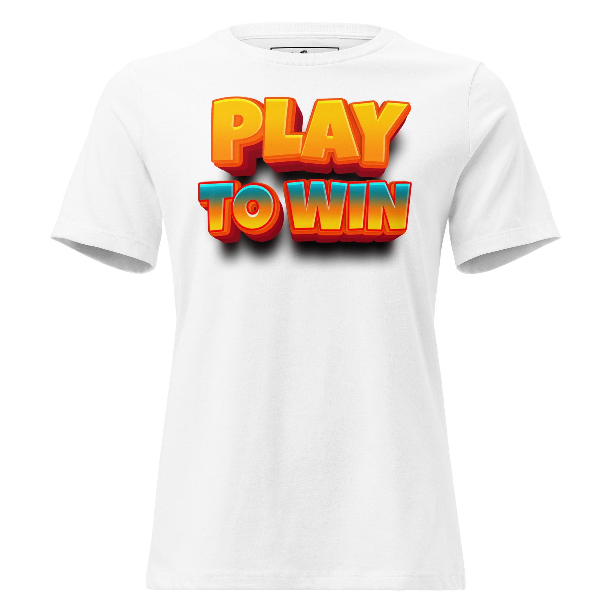 "Play to Win" White Motivational Women’s T-Shirt