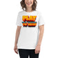 "Play to Win" White Motivational Women’s T-Shirt Lifestyle