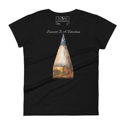 Power of Knowledge Women’s Motivational Black T-Shirt