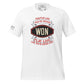 "Practice Like You've Never Won, Play Like You've Never Lost" Men's Motivational White T-Shirt