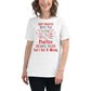 Practice Until You Can't Get It Wrong Baseball White Motivational Women’s T-Shirt Lifestyle