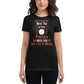 Practice Until You Can’t Get It Wrong Baseball Women’s Motivational Black T-Shirt