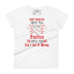 Practice Until You Can’t Get It Wrong Baseball Women’s Motivational White T-Shirt