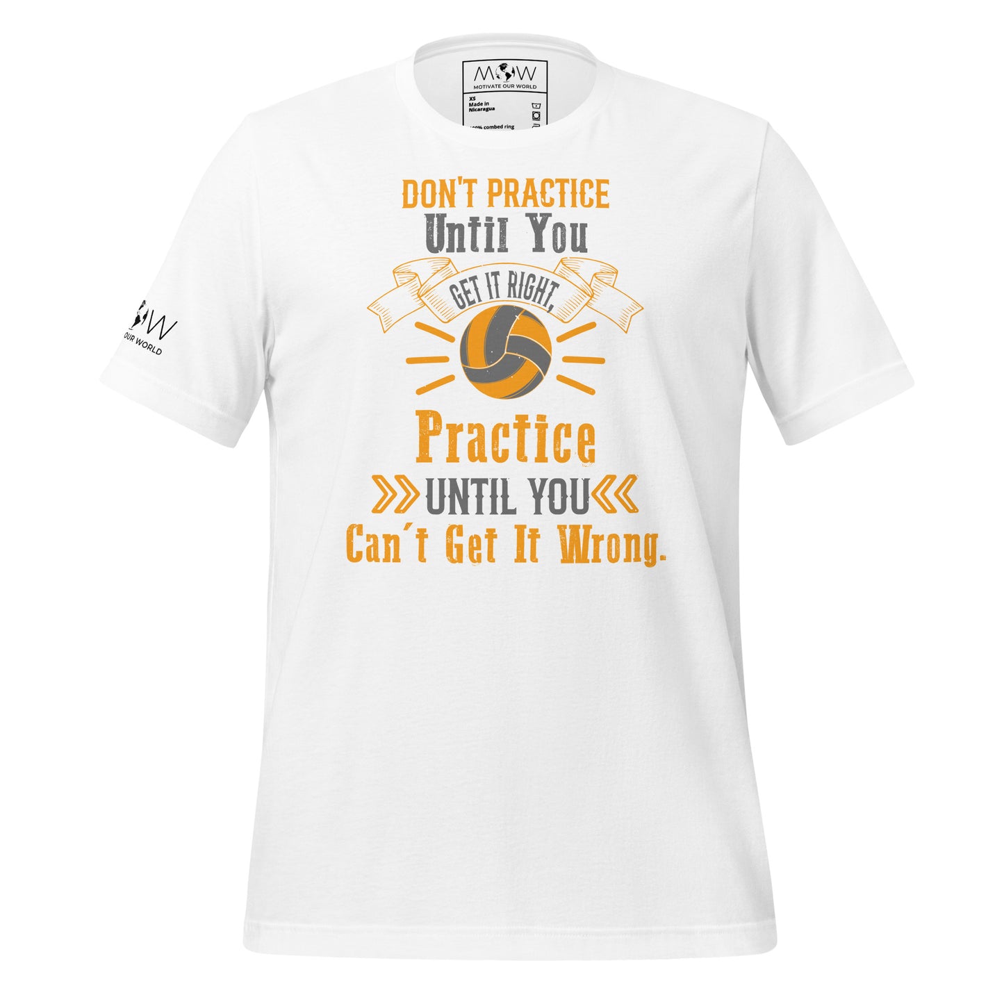 Practice Until You Can't Get It Wrong Men's Motivational White T-Shirt
