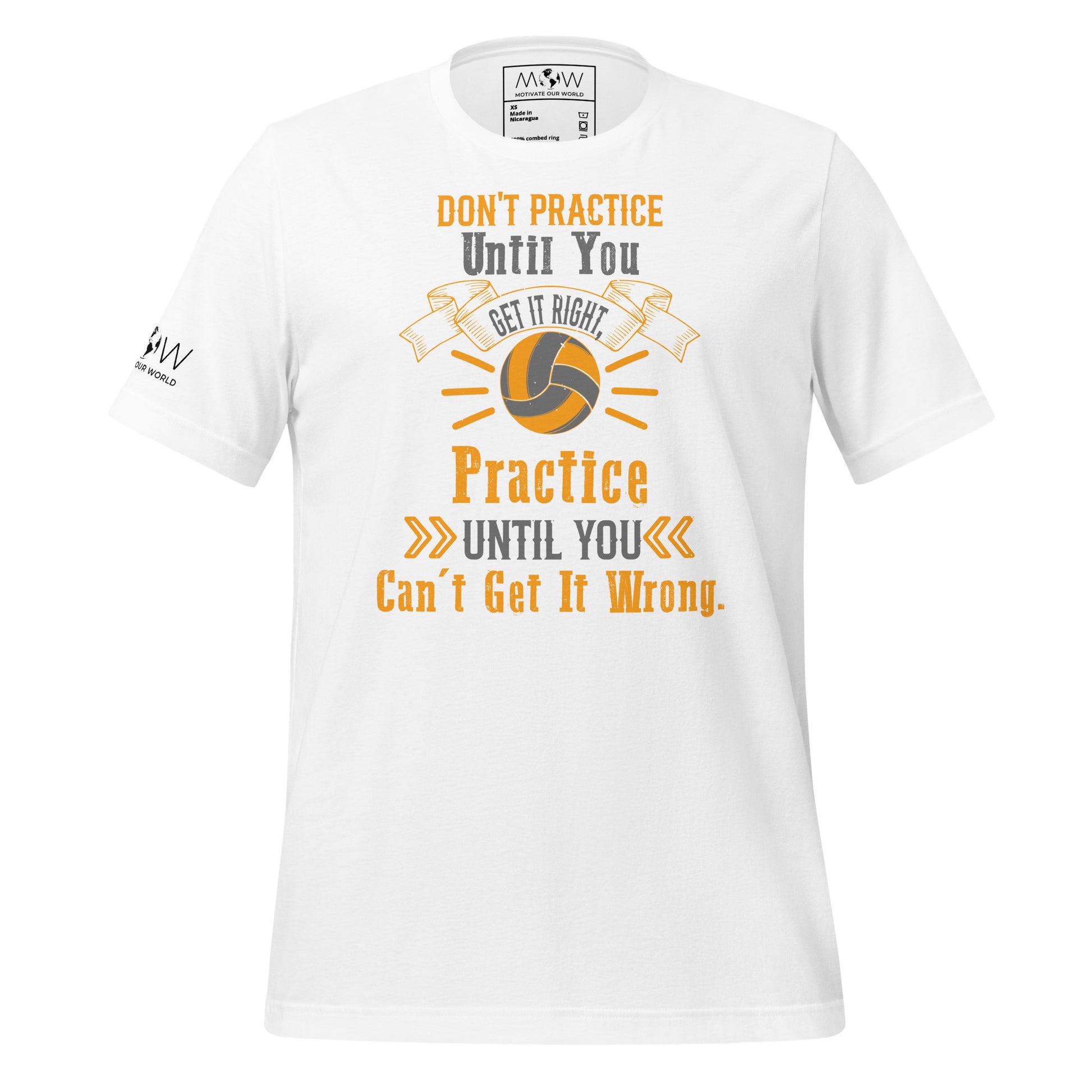 Practice Until You Can't Get It Wrong Men's Motivational White T-Shirt