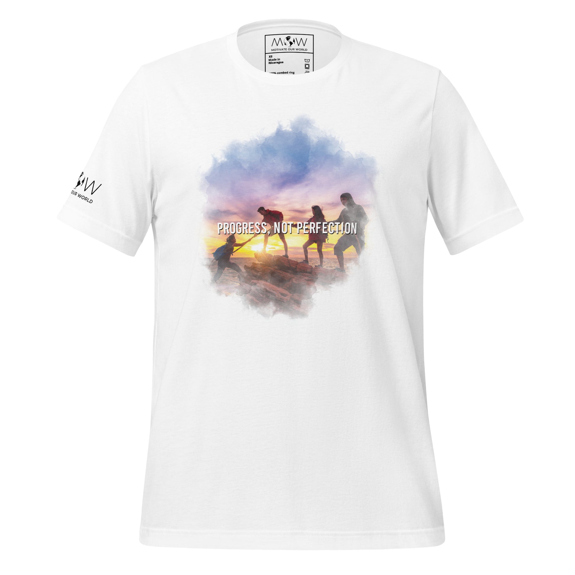 Progress, Not Perfection Men's Motivationa White T-Shirt