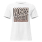 Progress Not Perfection Typography White Motivational Women’s T-Shirt