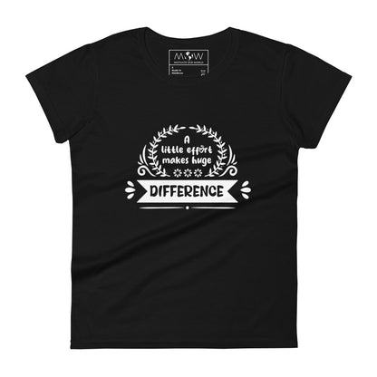 Progress Not Perfection Women’s Motivational Black T-Shirt