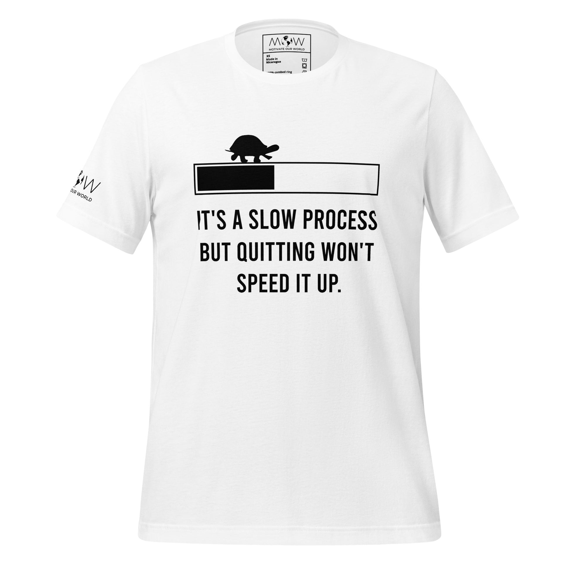 Progress is Progress No Matter How Small Men's Motivational White T-Shirt