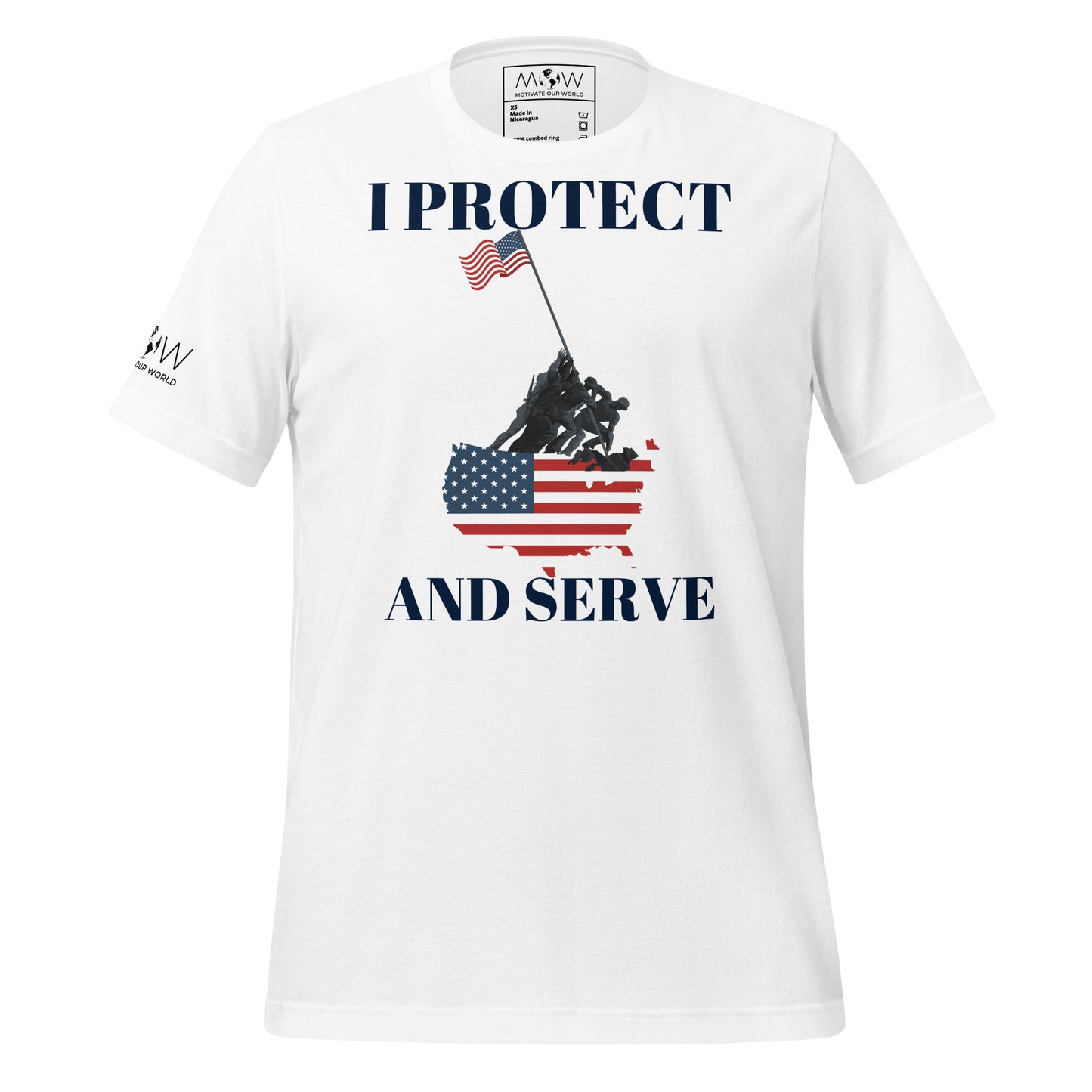 Protect and Serve Men's Motivational White T-Shirt