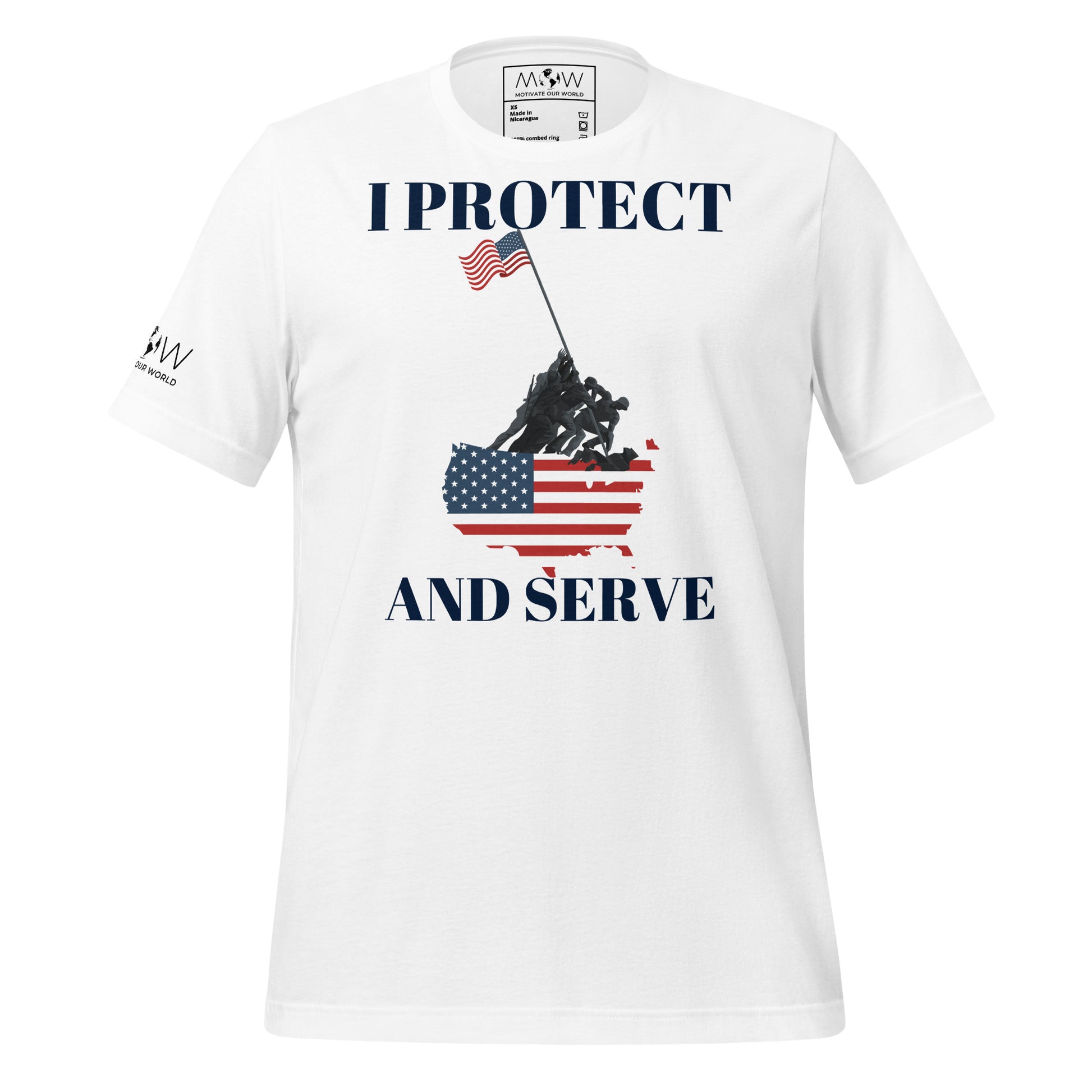 Protect and Serve Men's Motivational White T-Shirt