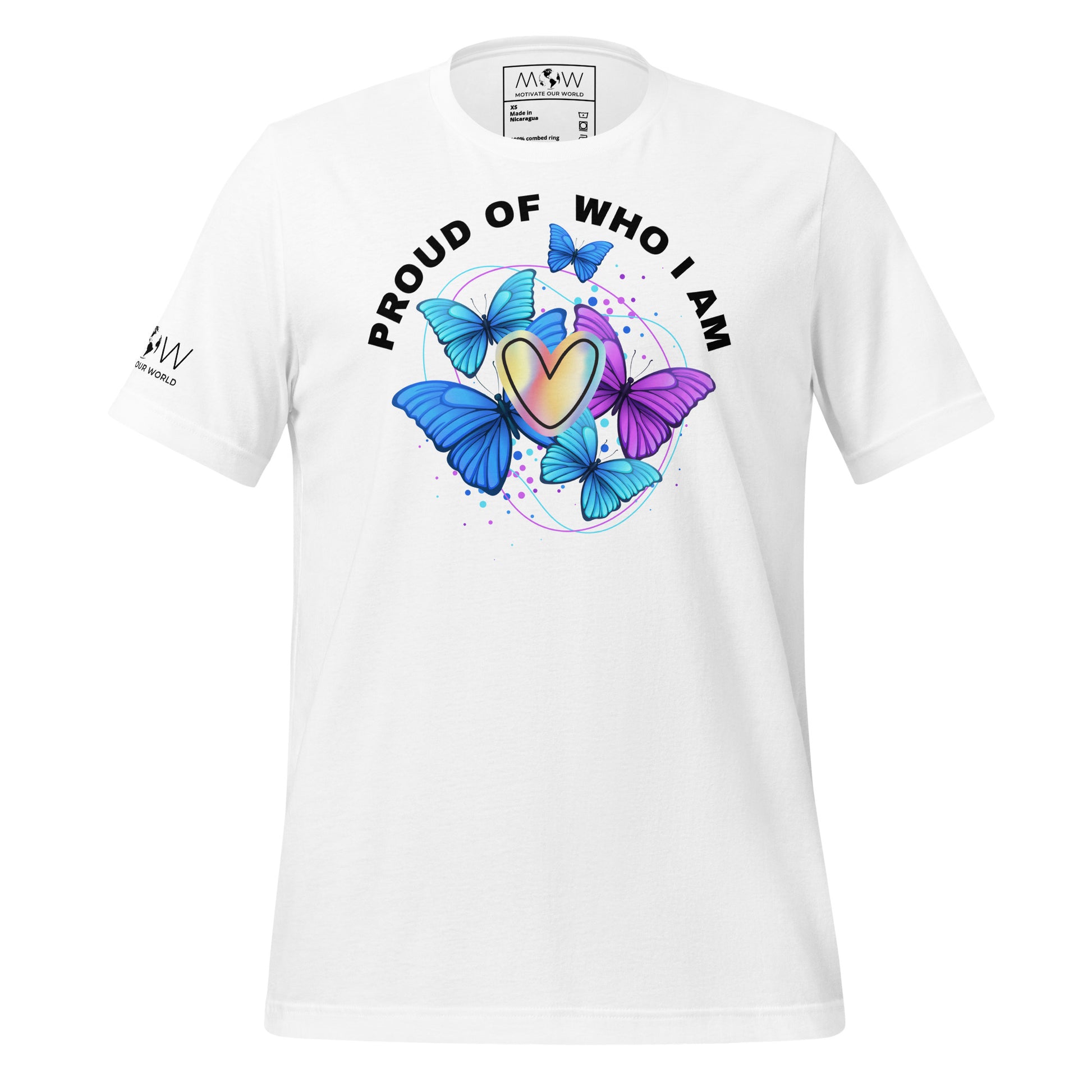 Proud of Who I Am White Motivational Men's T-Shirt