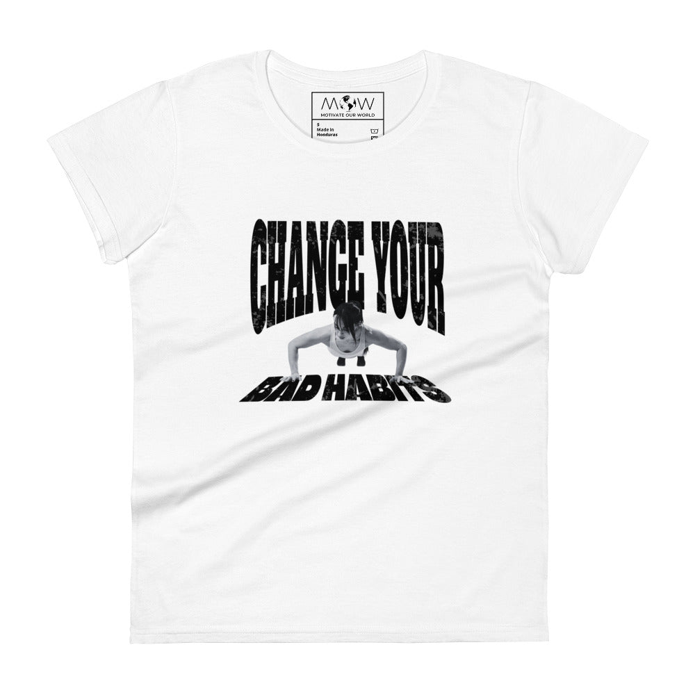 Push Past Limits Women’s Motivational White T-Shirt