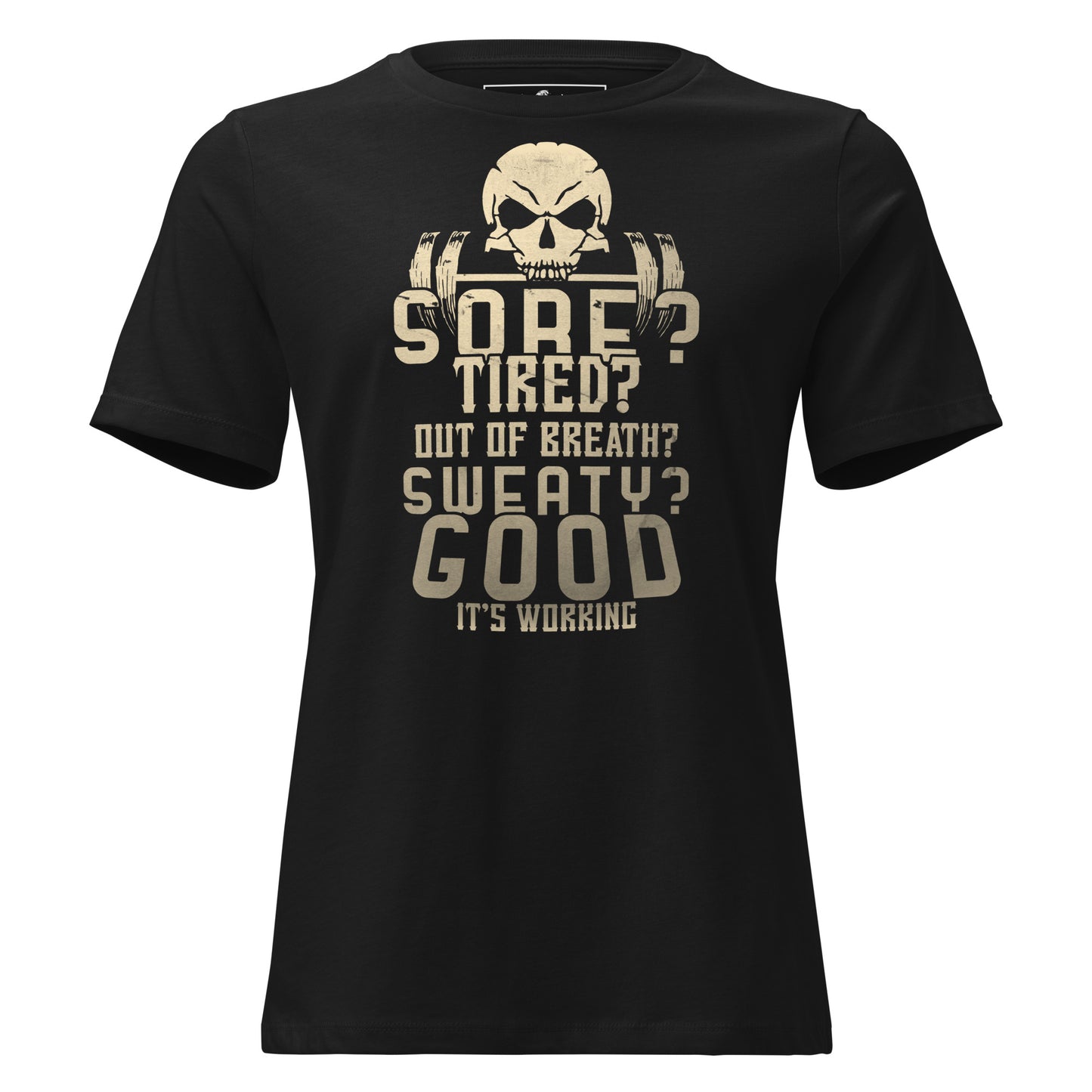 Push the Limits Black Motivational Women’s T-Shirt