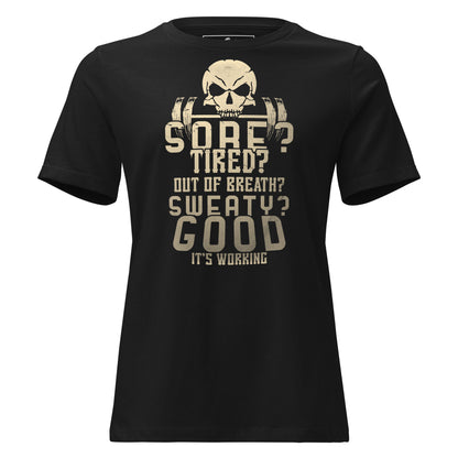 Push the Limits Black Motivational Women’s T-Shirt