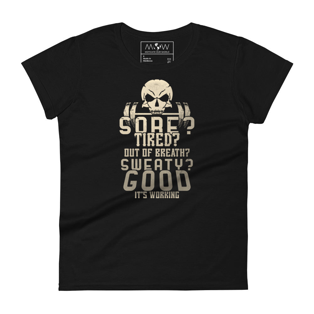 Push the Limits Women's Motivational Black T-Shirt