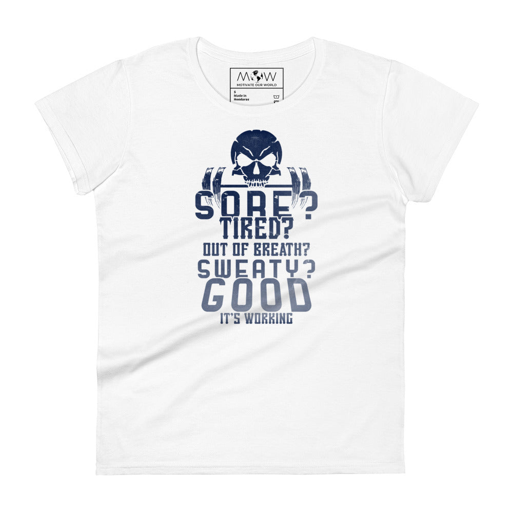 Push the Limits Women's Motivational White T-Shirt