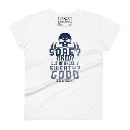 Push the Limits Women's Motivational White T-Shirt