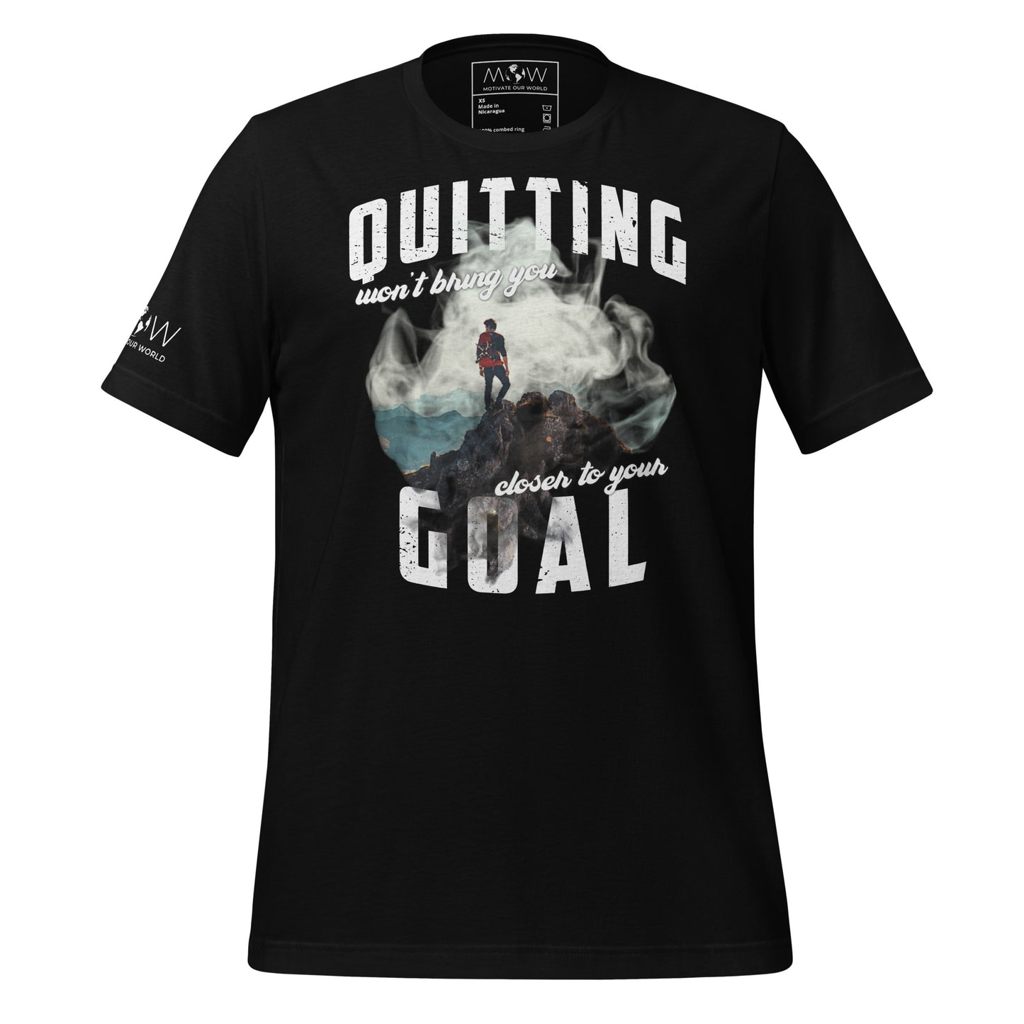 Quitting Won't Bring You Closer Men's Motivational Black T-Shirt